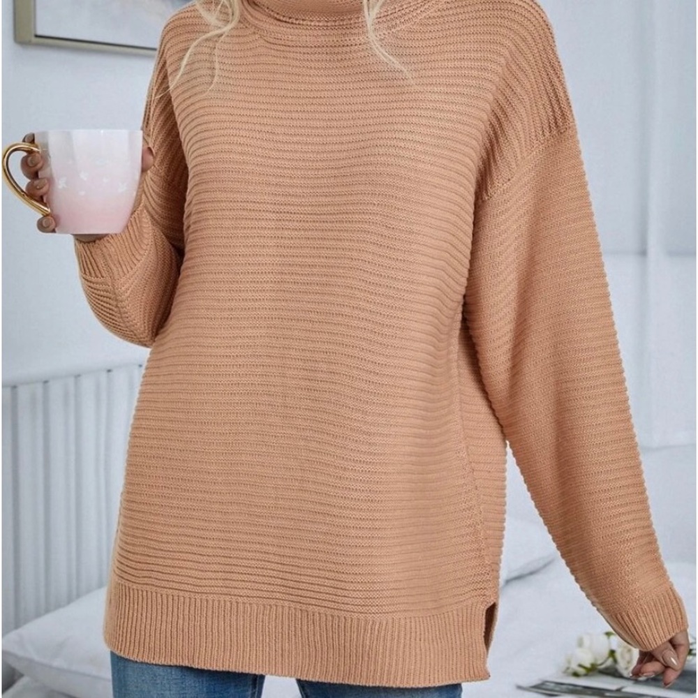 Never worn NWOT Cozy Cowl Neck Sweater - Camel